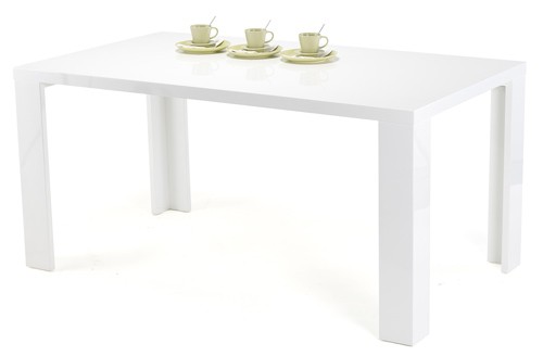 Ilert Design Esstisch G&ouml;teborg Tisch 160 x 90 cm Esszimmertisch Wei&szlig; Hochglanz
