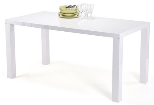 Ilert Design Esstisch Holly Tisch 150 x 80 cm Esszimmertisch Wei&szlig; Hochglanz
