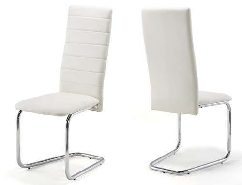 Ilert 4x Design Stuhl Filou 32 Esszimmerst&uuml;hle St&uuml;hle aus Kunstleder Wei&szlig; Creme
