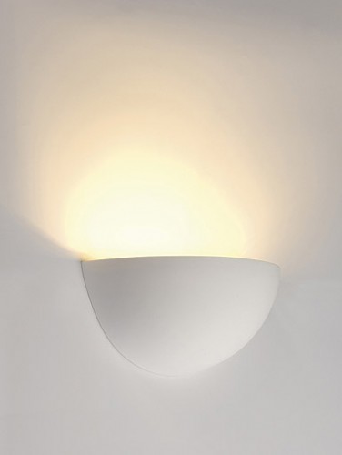 SLV GL 101 E14 Gipswandleuchte Wandleuchte aus Gips, wei&szlig; 230V