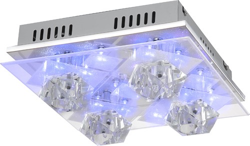 GLOBO Deckenleuchte quadratisch mit LED Farbwechselfunktion & Fernbedienung