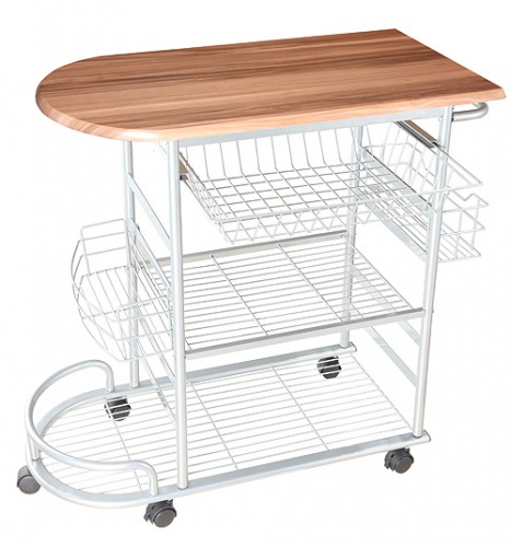 Home Products Design Servierwagen Rolo K&uuml;chendiener K&uuml;chenwagen aus Metall und MDF Walnuss
