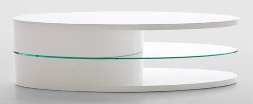 Actona Design TV-Tisch mit Glas Fernsehtisch 150 x 40 cm TV Rack Wei&szlig; Hochglanz lackiert