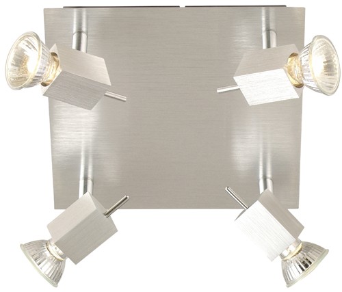 Globo 5787-4 4er Deckenstrahler aus geb&uuml;rsteten Aluminium