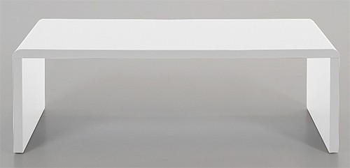 Actona Design Couchtisch 120 x 60 cm Wohnzimmertisch aus Holz Wei&szlig; Hochglanz lackiert