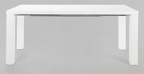 Actona Design Esstisch 120 / 240 x 80 cm gro&szlig;er Esszimmertisch Ausziehtisch Wei&szlig; Hochglanz