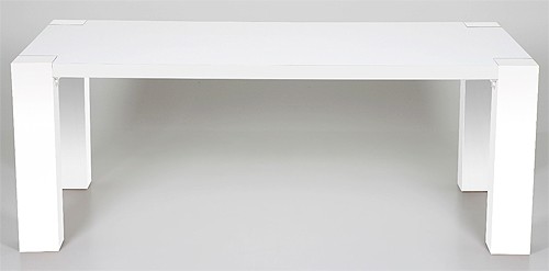 Actona Design Esstisch 140 x 90 cm Esszimmertisch K&uuml;chnetisch Wei&szlig; Hochglanz
