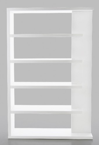 Actona Design Regal 120 x 35 cm Standregal H: 185 cm B&uuml;cherregal Wei&szlig; Hochglanz