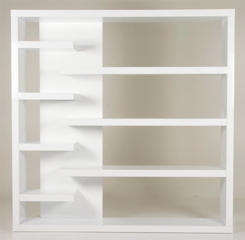 Actona Design Regal 200 x 35 cm gro&szlig;es Standregal H: 200 cm B&uuml;cherregal Wei&szlig; Hochglanz