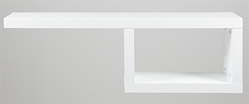 Actona Design Regal 120 x 25 cm Wandregal B&uuml;cherregal Wei&szlig; Hochglanz