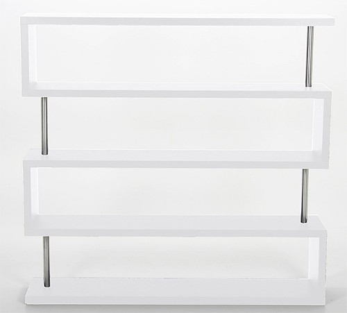 Actona Design Regal 165 x 35 cm gro&szlig;es Wandregal H: 156 cm Standregal Wei&szlig; Hochglanz