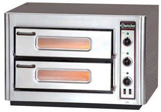 Bartscher Pizzaofen NT 502 2 x 4 Pizzen &Oslash;25cm bis 400&deg;