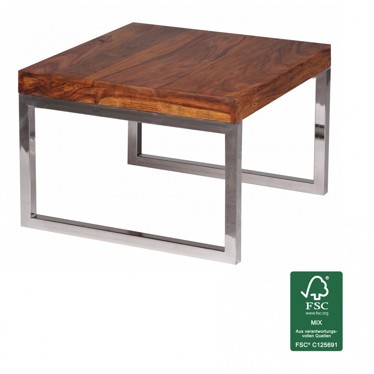 WOHNLING Beistelltisch MassivHolz Sheesham Wohnzimmer WOHNLING Beistelltisch MassivHolz Sheesham Wohnzimmer