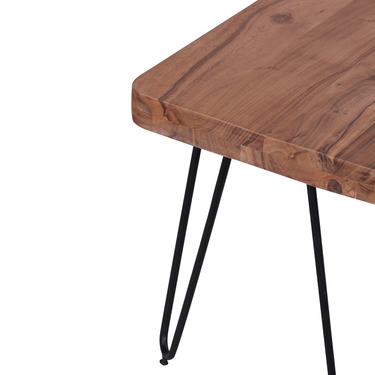 WOHNLING Esszimmer Sitzbank Massiv-Holz Akazie 120 x 45 x 40 cm Holz