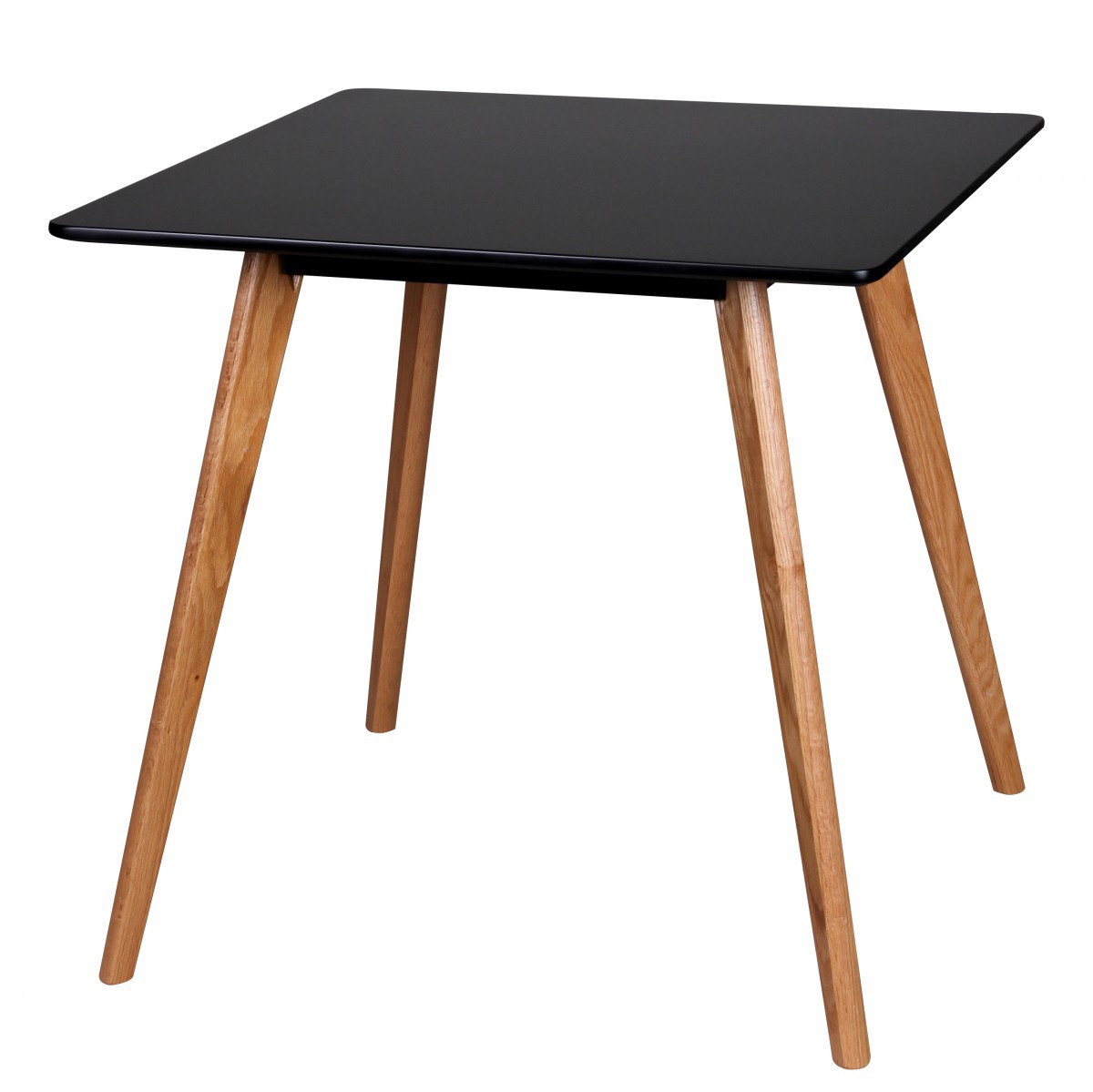 FineBuy Retro Esstisch 80 X 80 X 75 Cm MDF Schwarz Matt Fe Eiche