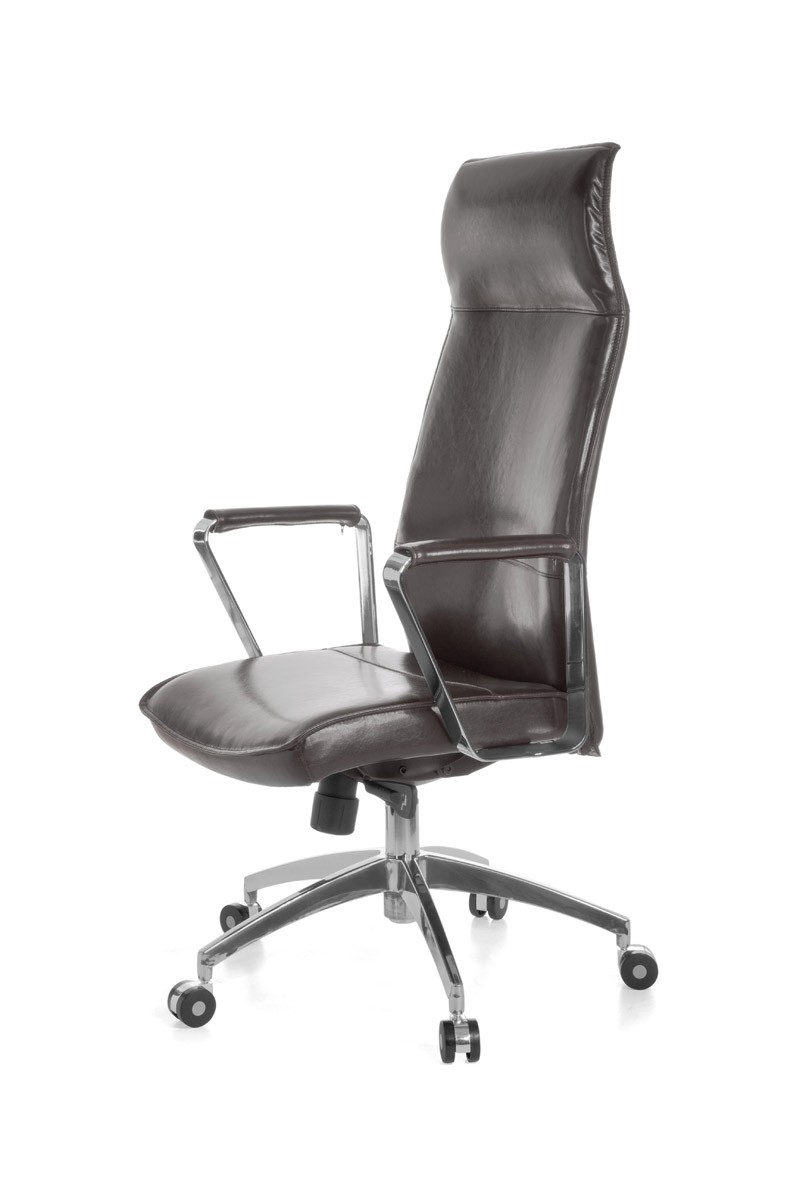 AMSTYLE XXL executive office chair Verona real leather Brown desk 150