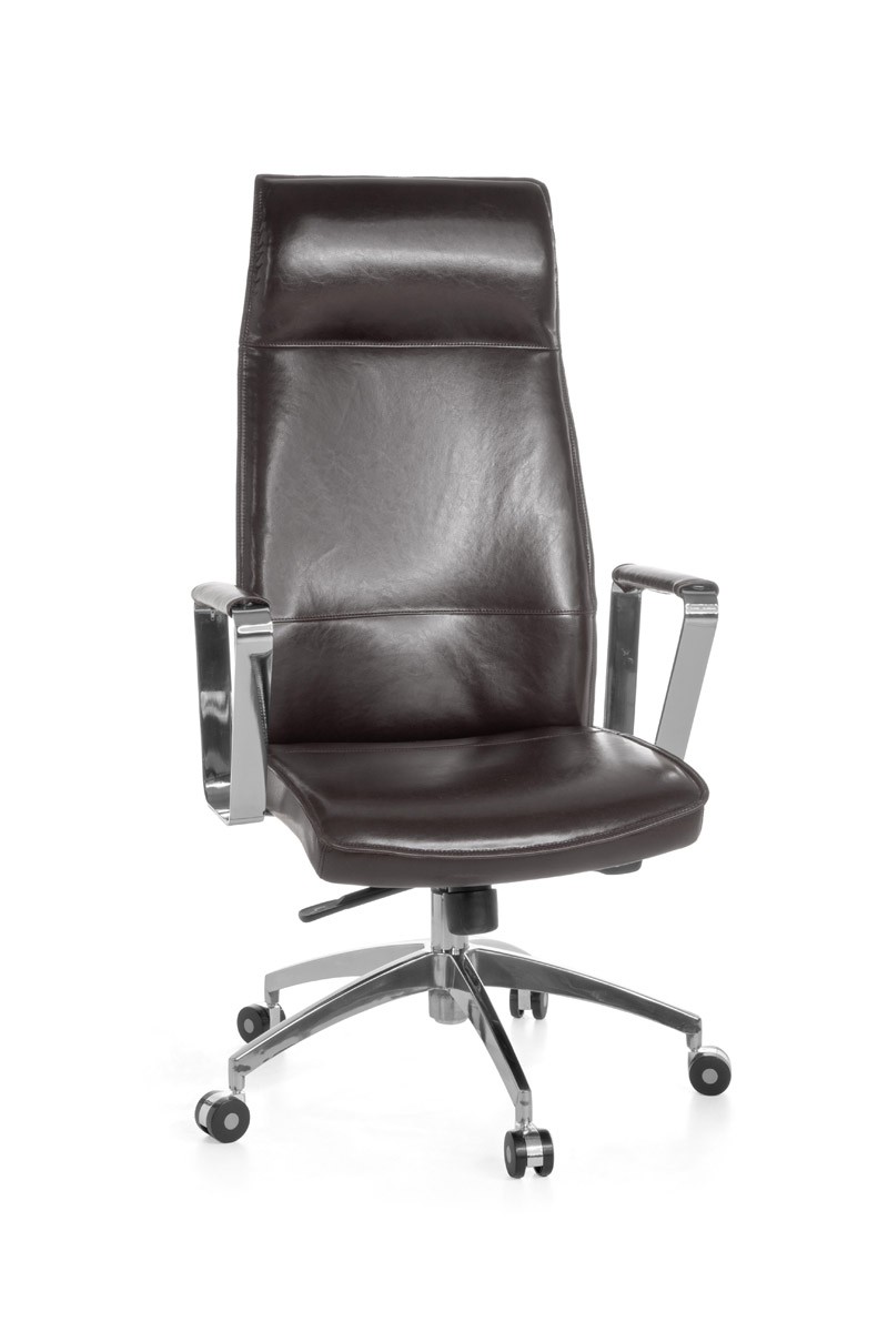 AMSTYLE XXL executive office chair Verona real leather Brown desk 150