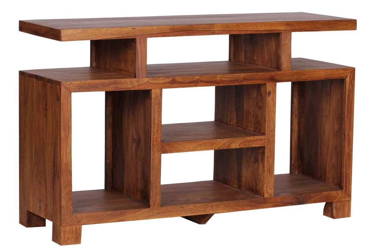 Wohnling sideboard & tv schrank massiv 120 x 40 cm massivholz 31312 Arbeitstisch mit regalaufsatz massivholz