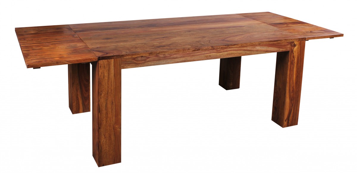 Wohnling esstisch massivholz sheesham 160 240cm ausziehbar ...