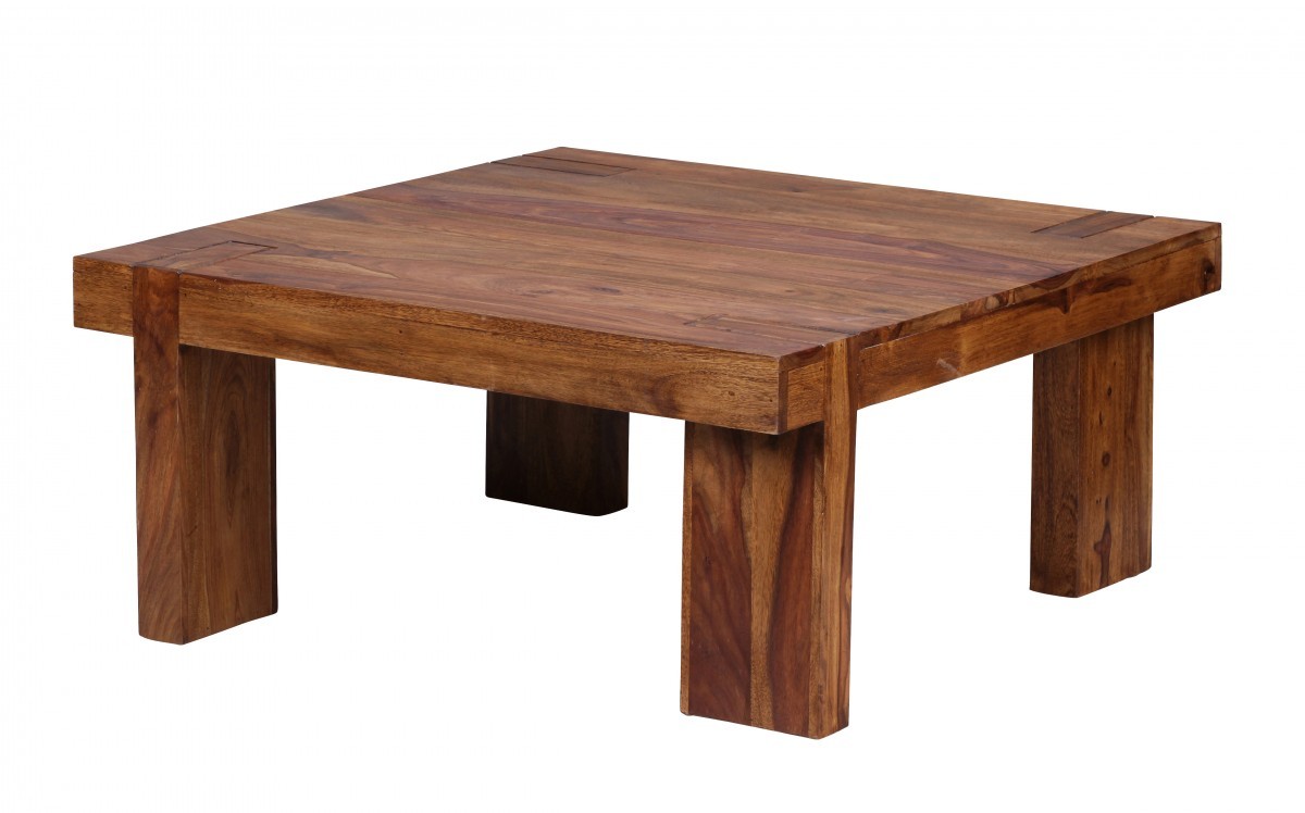 Finebuy couchtisch massiv holz sheesham 88 cm breit wohnzimmer ...